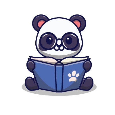 Explicaciones para colorear página de dibujo para colorear de panda kawaii leyendo
