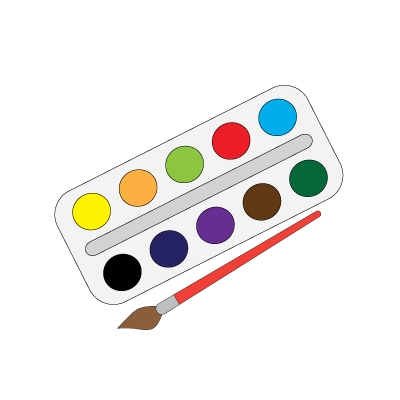 Explications du coloriage coloriage palette de peinture à imprimer