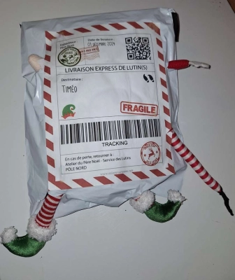 Erklärungen zur Malvorlage kostenloses versandetikett: paket von scherzhaften wichteln