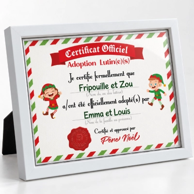 Spiegazioni sulla colorazione certificato di adozione di un folletto birichino da personalizzare