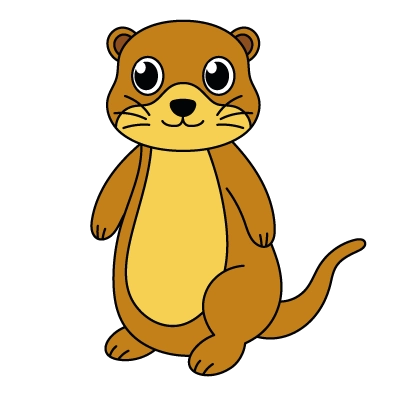 Uitleg bij kleurplaat grafisme kleuterschool - ik teken de otter en mijn naam