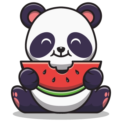 Wyjaśnienia do kolorowanki kolorowanka kawaii panda i arbuz – do personalizacji