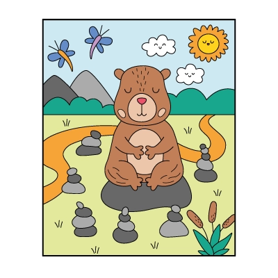 Explications du coloriage coloriage capybara zen – prénom à personnaliser