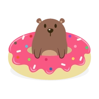 Erklärungen zur Malvorlage süßes bärenmalbuch in einem donut – anpassbar zum ausdrucken