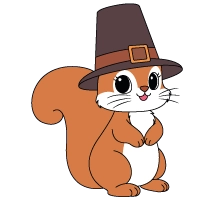 Explications du coloriage coloriage écureuil de thanksgiving à imprimer – dessin mignon personnalisable