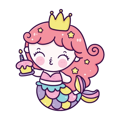 Spiegazioni sulla colorazione colorazione compleanno sirena – con nome personalizzabile