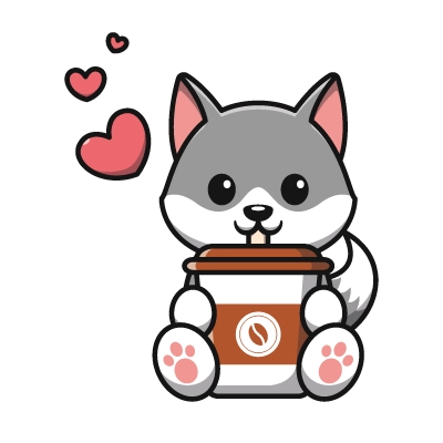 Explicações de desenho desenho para colorir de raposa kawaii e café para levar – com nome personalizável