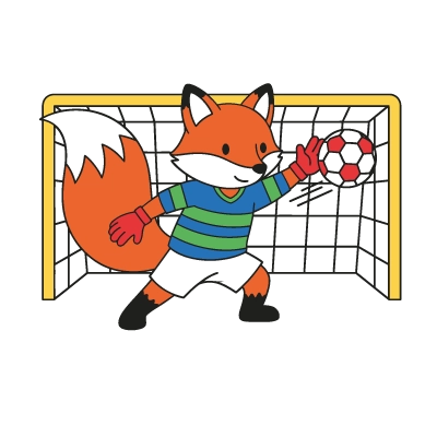 Explications du coloriage coloriage renard gardien de but – football
