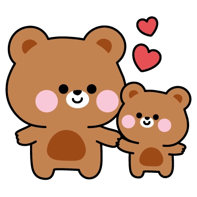 Colouring explanations parent and baby bear colouring with custom name or message
