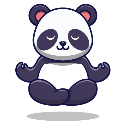 Colouring explanations customisable panda yoga meditation colouring