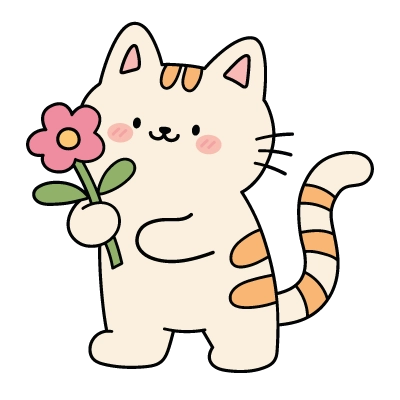 Erklärungen zur Malvorlage malbuch katze mit blume und personalisierbarem namen