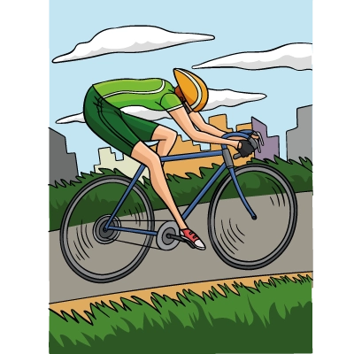 Explications du coloriage coloriage cycliste sur vélo de course avec prénom personnalisé