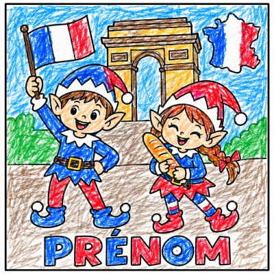 Colouring explanations christmas mischievous elves personalised colouring in paris – a world tour