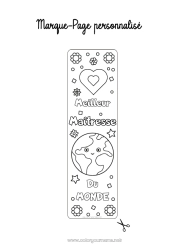 Coloriage personnalisable Coeur Papa Papi Garçon Activités enfants Positif Frère Marque page Maîtresse/Maître Terre Coach, entraineur Meilleur(e) Compétitions et récompenses Métiers de l'éducation