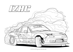 Coloriage personnalisable Sport Véhicules Voiture Voiture de course Zentangle Voitures, vans et camping-cars Véhicules de course et circuits Sports mécaniques