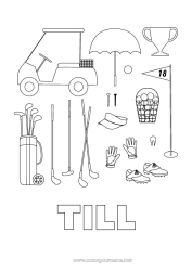 Coloriage personnalisable Sport Autres sports Golf