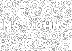 Coloriage personnalisable Mandala Nom décoré Boisson Soda Zentangle Limonade Champagne Fond décoratif
