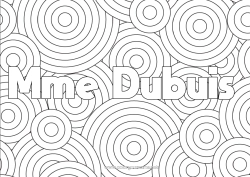Coloriage personnalisable Nom décoré Coloriages complexes Fond décoratif Cercle, rond