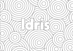 Colorear personalizable Nombre decorado Dibujos complejos para colorear Fondo decorativo Círculo, redondo