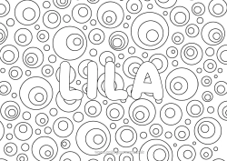 Colorear personalizable Mandala Nombre decorado Bebidas Soda Zentangle Limonada Champán Fondo decorativo