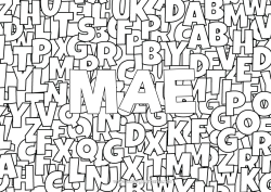 Coloriage personnalisable Activités enfants Nom décoré Alphabet Fond décoratif