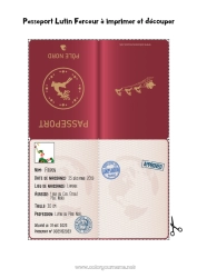 Colorear personalizable Elfos de navidad Polo norte Viaje del duende navideño Pasaporte de duende Documentos de identidad del Duende Travieso