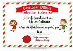 Colorear personalizable Elfos de navidad Cartas de elfos bromistas Adopción oficial de un duende travieso Documentos de identidad del Duende Travieso