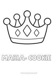Anpassbare Malvorlage Prinzessin Krone Epiphanie Einfache Ausmalbilder König