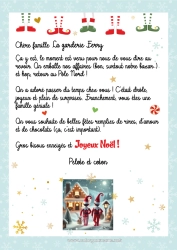 Coloriage personnalisable Lutins de Noël Lettres de lutins farceurs Lettre de départ, aurevoir lutin