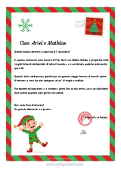Colorear personalizable Elfos de navidad Cartas de elfos bromistas Calendario de Adviento Calendarios y planificadores Carta de Llegada del Elfo