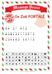 Página de desenho personalizável Elfo de Natal Missão do Elfo de Natal Cartas de duendes travessos Atividades para Crianças Ideias Travessas para Duendes de Natal Mensagem codificada