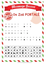 Página de desenho personalizável Elfo de Natal Missão do Elfo de Natal Cartas de duendes travessos Atividades para Crianças Ideias Travessas para Duendes de Natal Mensagem codificada