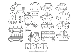Página de desenho personalizável Foguete Veículos Carro Barco Balão de Ar Quente Ônibus, carro Polícia Helicóptero Ambulância Desenhos para colorir fáceis Veículos policiais Van Submarino Veículos aéreos Veículos marítimos Veículos de resgate e emergência Transporte público terrestre Retroescavadeira Voitures, vans et camping-cars Profissões na construção Profissões de Saúde Profissões de Segurança