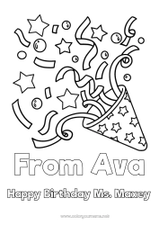 Anpassbare Malvorlage Fest Hut