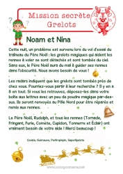 Anpassbare Malvorlage Glocke Wichtel-Missionen Elfenstreiche-Briefe Glöckchen