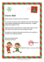 Anpassbare Malvorlage Weihnachtself Elfenstreiche-Briefe Adventskalender Kalender und Planer Elf Ankunftsbrief