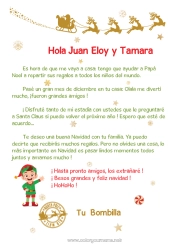 Página de desenho personalizável Elfo de Natal Cartas de duendes travessos Carta de Despedida do Elfo