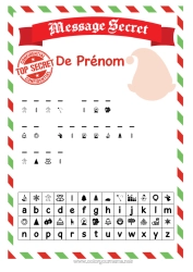 Coloriage personnalisable Lutins de Noël Mission du lutin de Noël Lettres de lutins farceurs Activités enfants Bêtises du Lutin Farceur Message codé