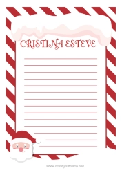 Coloriage personnalisable Noël Lettre au Père Noël Activités enfants Liste de cadeaux pour le père Noël
