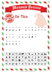 Pagina da colorare personalizzabile Elfo di Natale Missione dell'Elf di Natale Lettere di elfi scherzosi Attività per Bambini Scherzi e Idee per Elfi di Natale Messaggio codificato