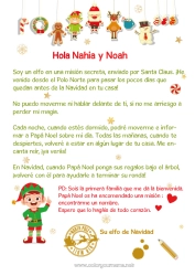 Página de desenho personalizável Elfo de Natal Natal Cartas de duendes travessos Carta de Chegada do Duende Um único duende travesso