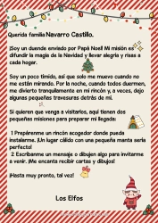 Colorear personalizable Cartas de elfos bromistas Carta de Llegada del Elfo