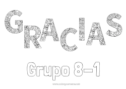 Kolorowanka personalizowalna Mandala Nauczycielka/Nauczyciel Dziękuję Zawody w edukacji