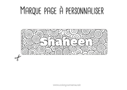 Tilpasset farvelægningssiden Læseklip Geometriske former Cirkel, rund