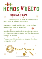 Coloriage personnalisable Lutins de Noël Lettres de lutins farceurs Lettre d'arrivée du lutin Lutin farceur supplémentaire