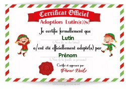 Página de desenho personalizável Elfo de Natal Cartas de duendes travessos Adoção oficial de um duende travesso Documentos de Identidade do Duende Travesso