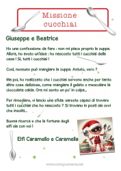 Coloriage personnalisable Lutins de Noël Mission du lutin de Noël