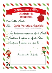 Coloriage personnalisable Lutins de Noël Lettres de lutins farceurs Lettre d'arrivée du lutin Un seul lutin farceur Plusieurs lutins farceurs