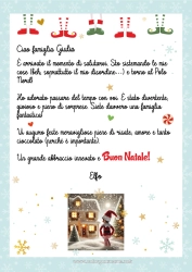 Anpassbare Malvorlage Weihnachtself Elfenstreiche-Briefe Elf Abschiedsbrief