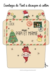 Pagina da colorare personalizzabile Albero di Natale Elfo di Natale Natale Lettere di elfi scherzosi Busta Busta da stampare Viaggio dell'elfo di Natale Busta di Natale Busta per la corrispondenza dell'elfo di Natale